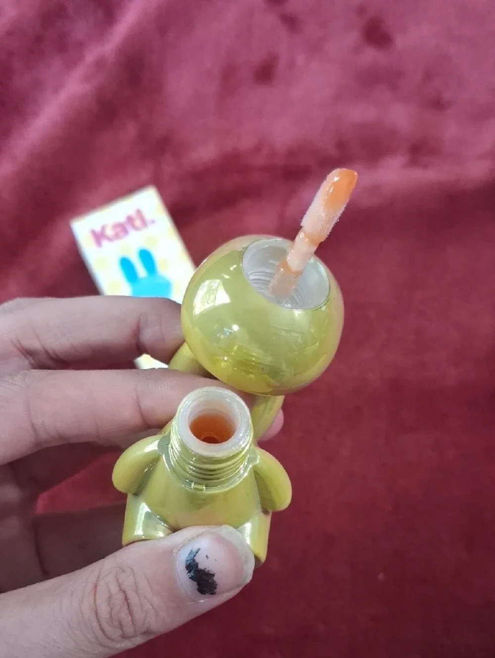 Kati Bunny Lip Gloss Keychain - Yellow